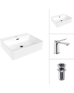 Умывальник со смесителем Lauter 21478 + Allure 21C618С с донным клапаном 21190CH