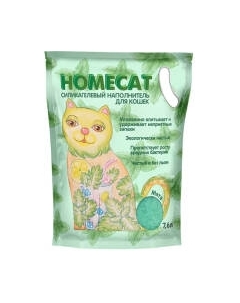 Наполнитель для туалета Homecat Мята Силикагелевый / 79952