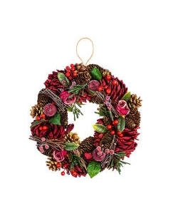 Венок Elan Gallery Красный бархат Круг / 450133 Elan gallery