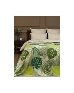 Плед TexRepublic Absolute Монстера и папоротник Фланель 150x200 / 35343 Texrepublic