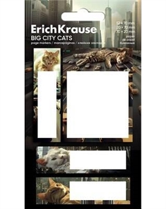 Стикеры канцелярские Erich Krause Big City Cats / 63794 Erich krause