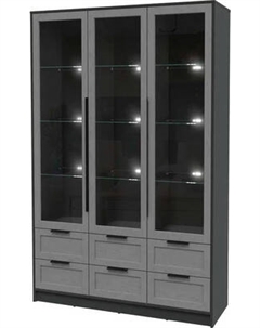 Шкаф с витриной Интерлиния Концепт Тренд КТ-ШВ3 с подсветкой