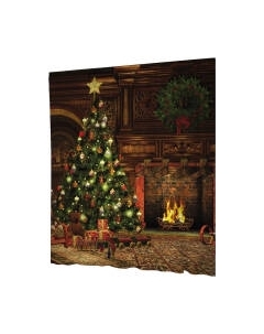 Шторка-занавеска для ванны JoyArty Праздник у камина / sc_381929 Joyarty