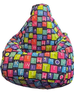 Бескаркасное кресло Flagman Груша Мега XXXL Г3.11-05 Буквы