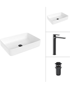 Умывальник со смесителем Lauter 21487-50 + Reef 21CK8678BS с донным клапаном 21190B