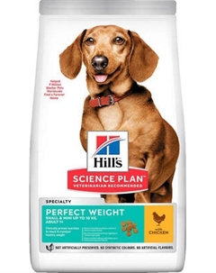 Сухой корм для собак Hill's Science Plan Adult Perfect Weight Small&Mini с курицей