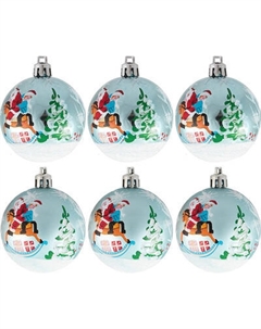 Набор шаров новогодних Волшебная страна Зимний пейзаж / 007495