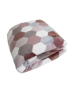 Плед TexRepublic Absolute Flannel Мозаика-соты 200x220 / 44106 Texrepublic