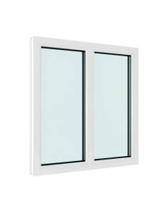 Окно ПВХ Brusbox Двухстворчатое глухое 2 стекла