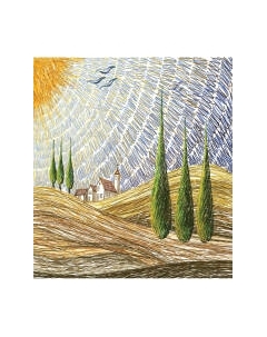 Шторка-занавеска для ванны JoyArty На сельских полях Европы / sc_14594 Joyarty