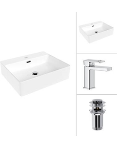 Умывальник со смесителем Lauter 21478 + Cascade 21СК655C с донным клапаном 21190CH