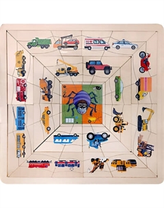 Развивающая игра Десятое королевство Пазл деревянный. Паучок. Техника / 04542