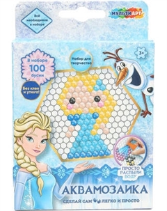 Развивающая игра MultiArt Аквамозаика 100 бусин снежная принцесса / AB-100FR Multiart