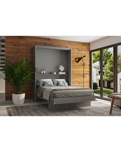 Шкаф-кровать трансформер MYKONOS 36 мм 160х200 Дымчатый алмаз Макс стайл