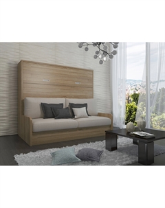 Шкаф-кровать трансформер BORA SOFA 36 мм 140х200 Дуб кантри золотой Макс стайл