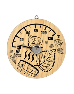 Термометр для бани и сауны "Листья" 14х14х2,5 см/10 Банные штучки