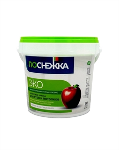 Краска интерьерная белая 1л Поснежка