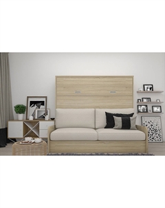 Шкаф-кровать трансформер BORA SOFA 36 мм 140х200 Дуб сонома Макс стайл