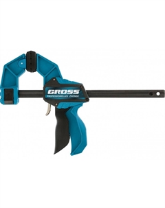 Струбцина реечная,быстрозажимная,пистолетного типа,пошаг.механизм,пластиковый корпус,150мм// Gross