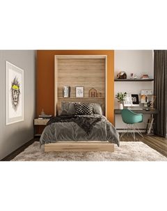 Шкаф-кровать трансформер MYKONOS 36 мм 160х200 Ледяное дерево Макс стайл