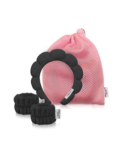 Ободок + напульсники черного цвета Nina jay