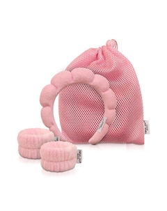 Ободок+напульсники розового цвета Nina jay