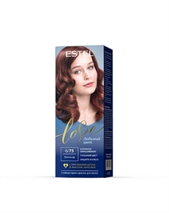 Краска для волос, стойкая LOVE тон 6/75 Палисандр 115 Estel professional