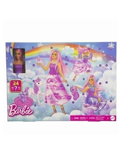 Адвент-календарь с куклой Barbie и аксессуарами Mattel