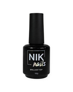 Прозрачный топ для ногтей с мокрым блеском Brilliant Top 15 Nik nails