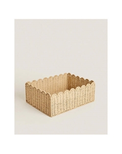 Корзинка для хранения с фестонами 17 x 45 x 35 см Zara home