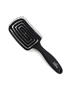 Массажная продувная расческа для волос, черная Viberia
