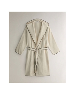 Хлопчатобумажный халат overlock 320 г/м2 Zara home