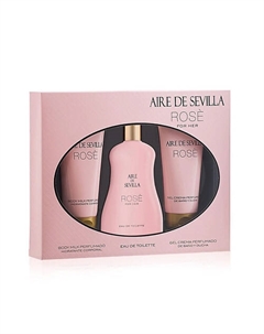 Набор Aire de Sevilla Rosè: Туалетная вода + Крем для тела + Гель для душа Instituto espanol