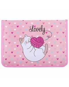 Папка для труда на молнии Fluffy cat Юнландия