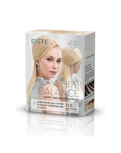 Краска для волос, набор WHITE BALANCE тон 12.0 Восхитительный топаз 350 Estel professional