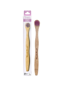 Щетка для чистки языка из бамбука фиолетовая ультрамягкая щетина The humble co