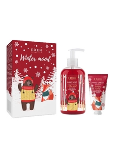 Подарочный набор новогодний Крем для рук + Жидкое мыло для рук Winter mood RED Eden