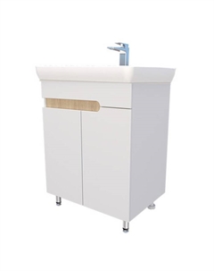 Тумба Леон 60, с раковиной Томь, цвет сонома, 36 х 60 х 86,1 см Logro