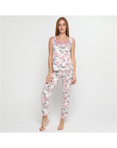 Комплект женский домашний (майка/брюки), цвет молочный, размер 50 Натали