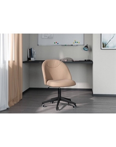 Кресло офисное для руководителя Home – 119, без подлокотников, на колёсиках, ткань Т – 6, цвет бежевый Chairman