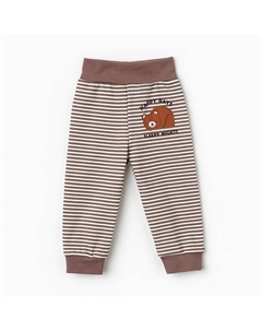 Штанишки детские "Мишка", цвет бежевый, рост 80 см Гам