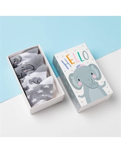 Набор носков «Слоник», 4 пары, 12-14 см Крошка я