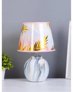 Настольная лампа «Кристел» Е27 40 Вт бело-голубой Risalux