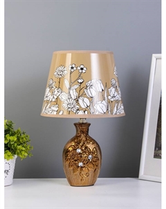 Лампа настольная с абажуром «Цветение» E14 Risalux