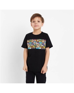 Футболка для мальчика Hype, рост 164-170 см, чёрная Kaftan