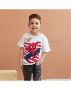 Футболка детская «Человек-Паук», рост 122-128 см, белая Kaftan