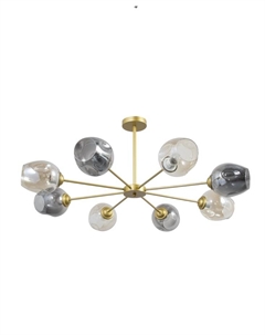 Люстра «Мурано» 8хЕ27 60 Вт золото дымчатый Bayerlux