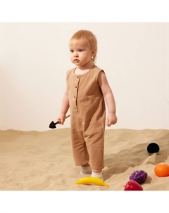 Комбинезон детский без рукавов, цвет бежевый, рост 80-86 см Minaku