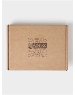 Подарочный набор посуды «С Новым годом», менажницы деревянные: снеговик 25×14 см, ёлка 25×20.5 см, магнит, в подарочной коробке Adelica