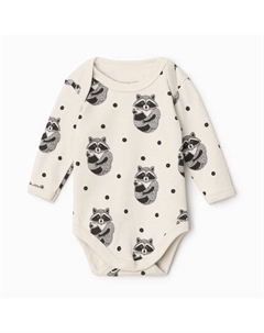 Боди с длинным рукавом «Енот», цвет белый, рост 80-86 см Крошка я